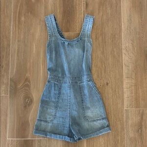 Lucky Brand Blue Denim Crossback Romper XS